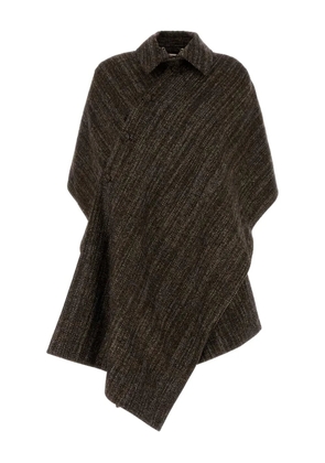 FENDI Cloak tweed cape - Brown
