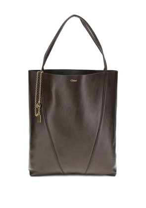 Chloé maxi chain-large tote bag - Brown