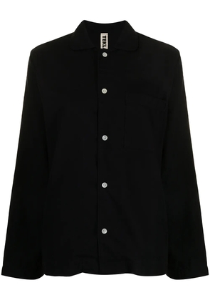 TEKLA poplin pajama shirt - Black