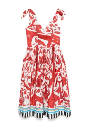 Stella Jean printed midi dress - Red