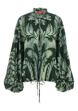 F.R.S For Restless Sleepers Archilo floral-print balloon-sleeve blouse - Green