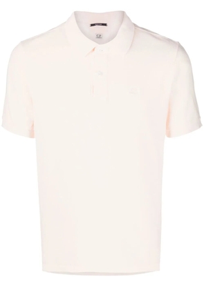 C.P. Company embroidered logo cotton polo shirt - Neutrals