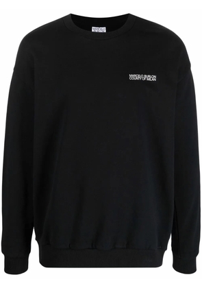 COUNTY OF MILAN logo-embroidered organic cotton sweatshirt - Black