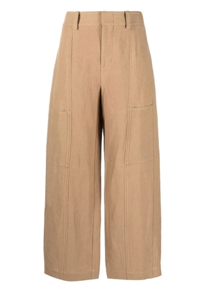 Vince one tone-patch wide-leg trousers - Brown