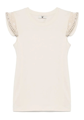 TWINSET bead-detailing T-shirt - Neutrals