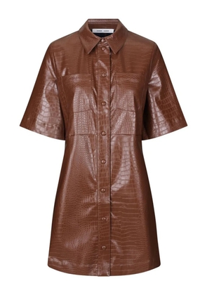 SAMSOE SAMSOE Myla short-sleeve shirt dress - Brown