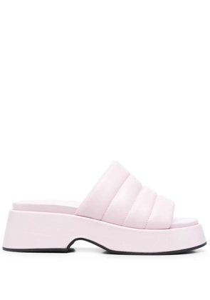GANNI padded platform sandals - Pink