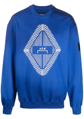 A-COLD-WALL* Gradient logo-print sweatshirt - Blue