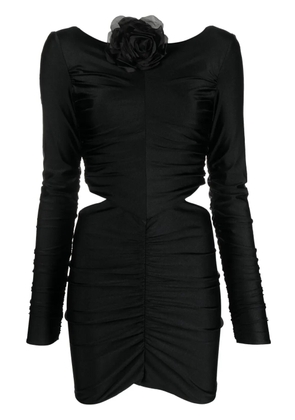 Giuseppe Di Morabito floral-appliqué cut-out minidress - Black