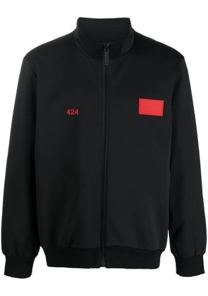 424 logo-embroidered zipped jacket - Black