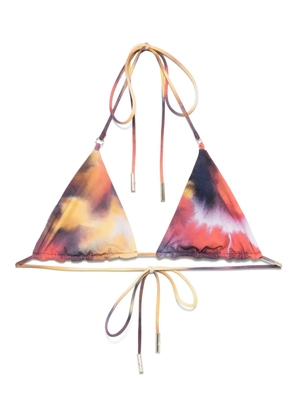 Patrizia Pepe tie-dye bikini tops - Red