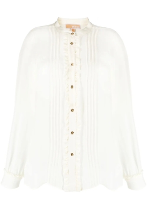 Michael Michael Kors ruffled buttoned shirt - Neutrals