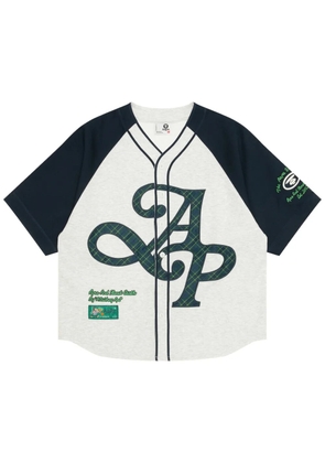 AAPE BY *A BATHING APE® logo-print shirt - Grey