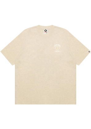 AAPE BY *A BATHING APE® logo-embroidered T-shirt - Neutrals