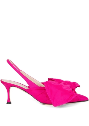 Nº21 bow-embellished slingback pumps - Pink