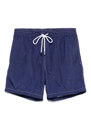 Barba logo-patch swim shorts - Blue