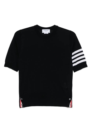 Thom Browne Stripes fine-knit T-shirt - Blue