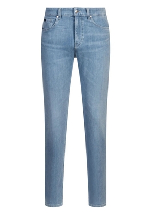 BOSS logo patch straight-leg jeans - Blue