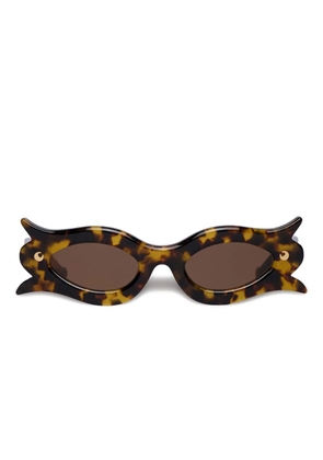 Nanushka Tully floral-shaped sunglasses - Brown