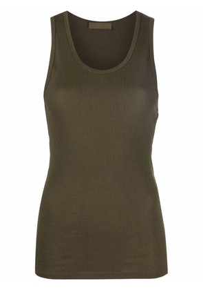 WARDROBE.NYC ribbed-knit cotton tank top - Green