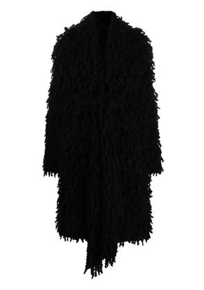 ANDREĀDAMO faux-fur belted coat - Black