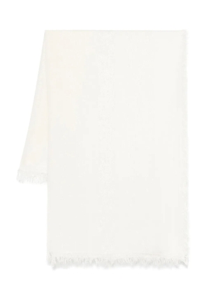 D.Exterior lurex-detail scarf - White