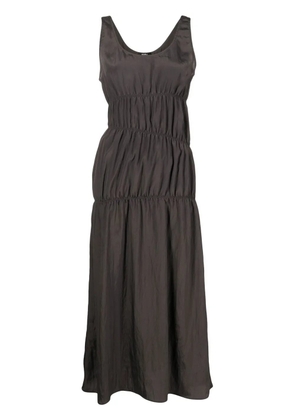 Goen.J ruched-detail midi dress - Grey