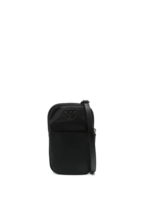 Emporio Armani logo-plaque phone bag - Black