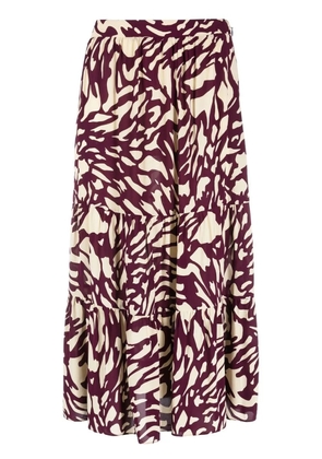 Ba&Sh Gianna patterned A-line skirt - Purple