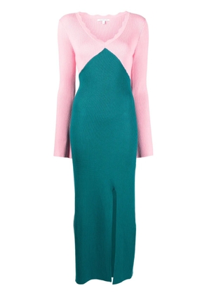 Olivia Rubin Reese colour-block ribbed dress - Pink