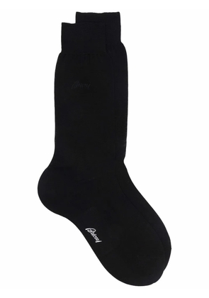 Brioni logo-print cotton socks - Black