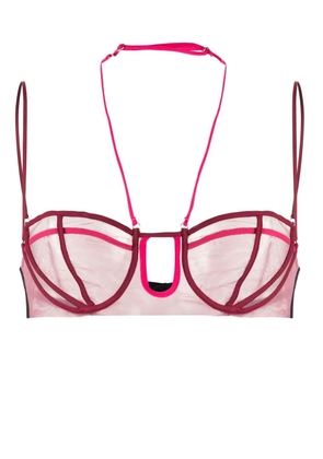 Nensi Dojaka panelled half-cup bra - Pink