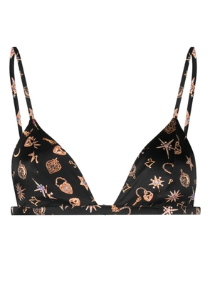 Fleur Du Mal Luxe triangle bra - Black
