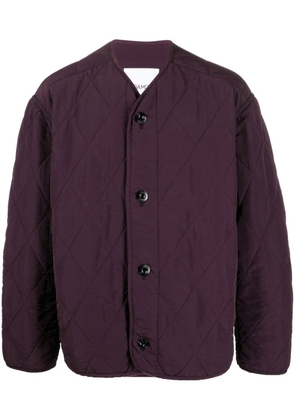 OAMC Liner short padded collarless jacket - Purple