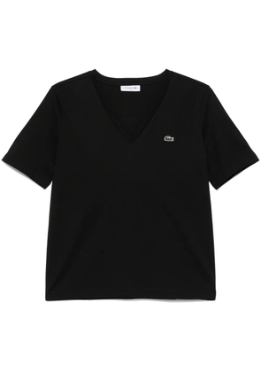 Lacoste cotton V-neck T-shirt - Black