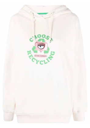 Chiara Ferragni eye-motif hoodie - Neutrals