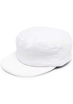10 CORSO COMO floral-jacquard stitched beret - White