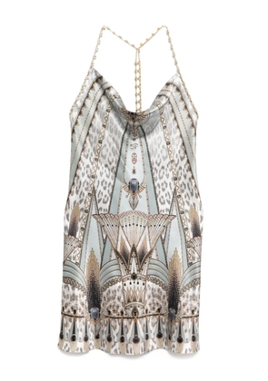 Camilla The Sahara Starlet Short Bias Halter dress - Grey