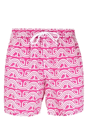 GCDS abstract-print swim shorts - Pink
