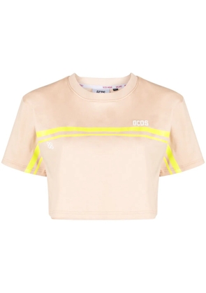 GCDS logo-print cotton T-shirt - Neutrals