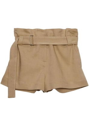 MSGM belted shorts - Neutrals