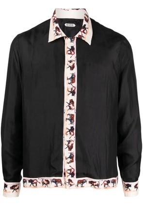 BODE Taureau silk shirt - Black