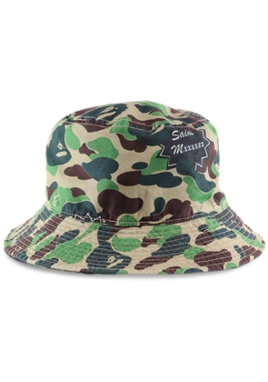 SAINT MXXXXXX x A BATHING APE cotton bucket hat - Green