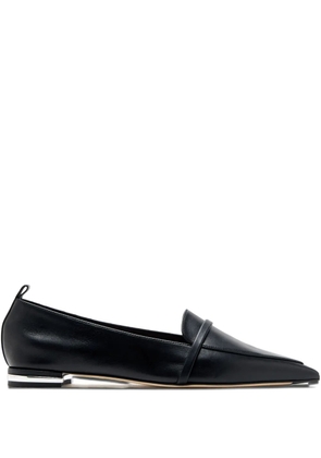 Malone Souliers Dora leather pointed-toe loafers - Black