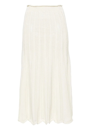 Forte Forte open-knit cotton skirt - White