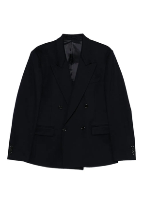 Lardini double-breasted wool jacket - Blue