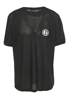 Giorgio Armani Pre-Owned logo-patch T-shirt - Black