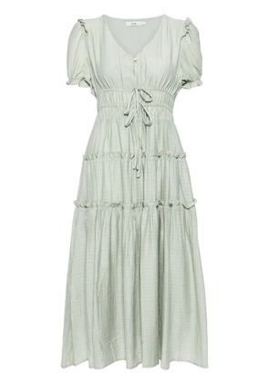 b+ab tiered ripstop midi dress - Green