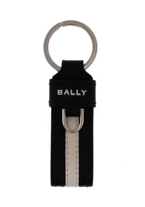 Bally logo-print leather keyring - Black