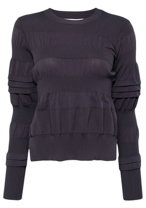 Enföld ribbed-detailing crew-neck jumper - Grey